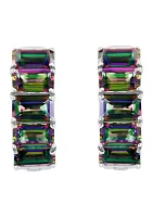 Mystic Topaz Hoop Earrings in Sterling Silver