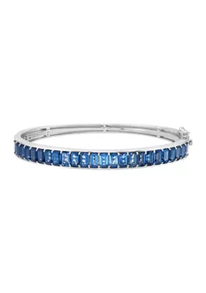 Sterling Silver London Blue Topaz Bangle