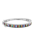 13.50 ct t.w. Mixed Semi Precious Stones Bangle Bracelet in Sterling Silver