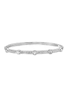 Sherling Silver White Topaz Bangle Bracelet