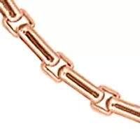 Men's Chain Necklace in Rose Gold over Sterling Silver