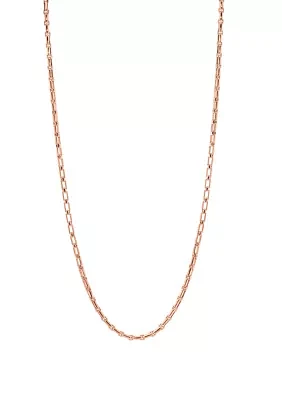 Men's Chain Necklace in Rose Gold over Sterling Silver