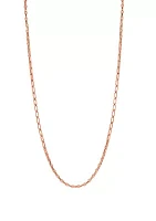 Men's Chain Necklace in Rose Gold over Sterling Silver