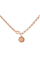 Men's Chain Necklace in Rose Gold over Sterling Silver