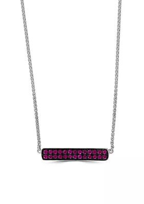 0.62 ct. t.w. Ruby Bar Necklace in Sterling Silver