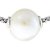  10 Millimeter Freshwater Pearl Necklace in Sterling Silver 