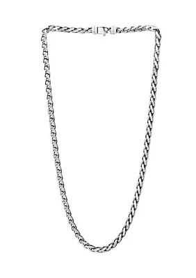 Men's 22 Inch Chain Necklace in Sterling Silver