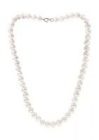 7-8 Millimeter White Freshwater Pearl Necklace