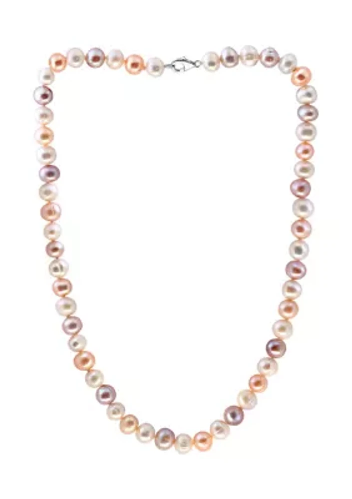  7-8 Millimeter Multi-Hued Freshwater Pearl Necklace