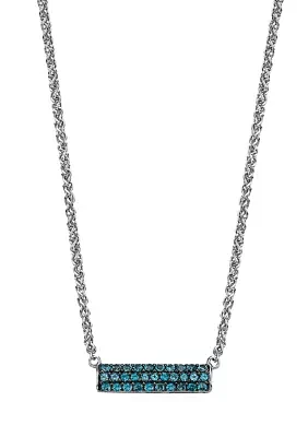 Sterling Silver London Blue Topaz Necklace 