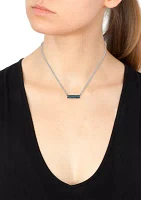 Sterling Silver London Blue Topaz Necklace 