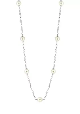 Millimeter Freshwater Pearl Necklace in Sterling Silver