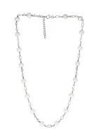 Sterling Silver Freshwater Pearl 20-22" Necklace