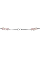 Pink Freshwater Pearl Necklace in 14K Rose Gold