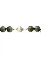 Black Tahitian Pearl Necklace in 14K White Gold