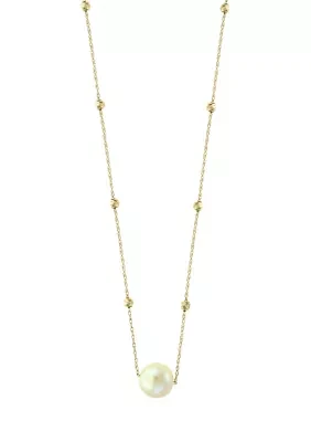 Freshwater Pearl Necklace in 14K Yellow Gold