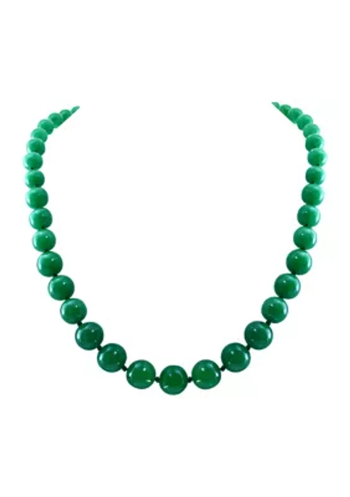  339 ct. t.w. Jade Necklace in 14K Yellow Gold