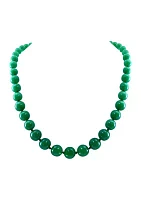  339 ct. t.w. Jade Necklace in 14K Yellow Gold