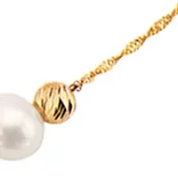 14K Yellow Gold 5.5 Millimeter Freshwater Pearl Necklace 