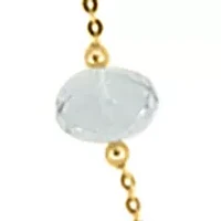 Amethyst, Green Amethyst, Lemon Quartz, Rose Quartz and Freshwater Pearl Necklace in 14K Yellow Gold