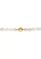 14K Yellow Gold Freshwater Pearl 24" Necklace