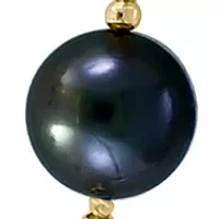 Multi Freshwater Pearl and Tahitian Pearl Necklace in 14K Yellow Gold