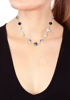 Multi Freshwater Pearl and Tahitian Pearl Necklace in 14K Yellow Gold