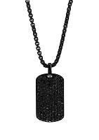 Men's 4.3 ct. t.w. Black Spinel Pendant Necklace in Sterling Silver 