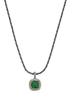 Sterling Silver Emerald Pendant Necklace