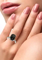 Onyx Ring in 18K Yellow Gold Over Sterling Silver