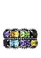 4.5 ct. t.w. Amethyst, Blue Topaz, Citrine, Garnet and Peridot Ring in Sterling Silver over 18k Yellow Gold