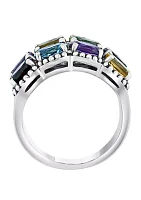 4.5 ct. t.w. Amethyst, Blue Topaz, Citrine, Garnet and Peridot Ring in Sterling Silver over 18k Yellow Gold