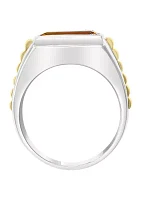 Men's 3.3 ct. t.w. Madera Citrine Ring in Sterling Silver