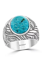 Men's 3.9 ct. t.w. Turquoise Ring in Sterling Silver 