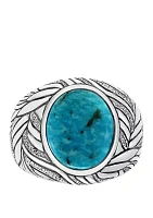 Men's 3.9 ct. t.w. Turquoise Ring in Sterling Silver 