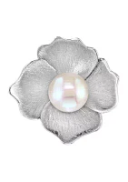 Sterling Silver Freshwater Pearl Flower Ring