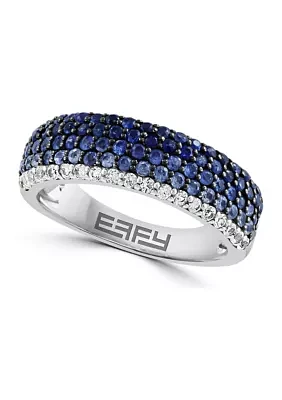 1.4 ct. t.w. Sapphire Ring Sterling Silver