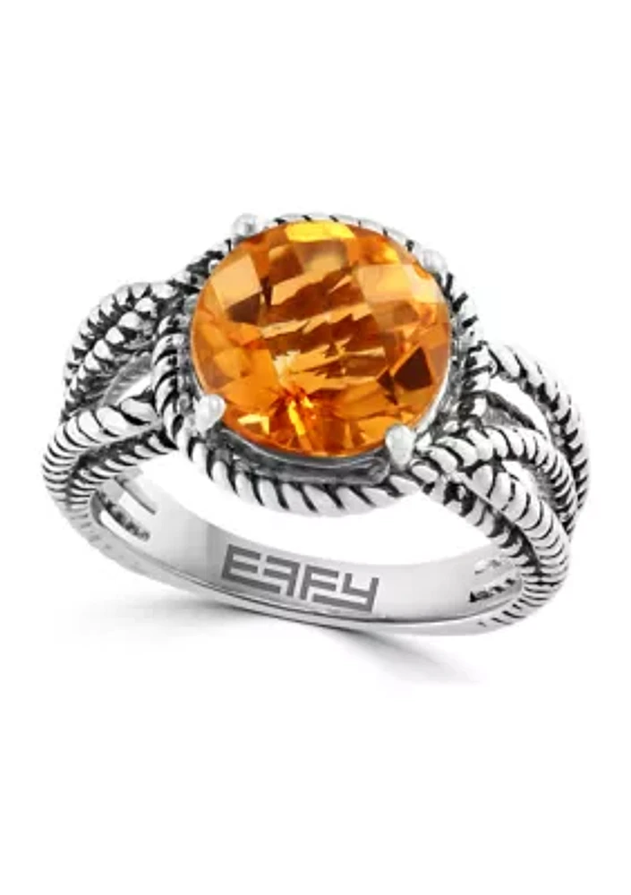 Citrine Ring in Sterling Silver