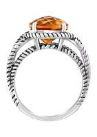 Citrine Ring in Sterling Silver