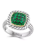 Emerald Ring in Sterling Silver