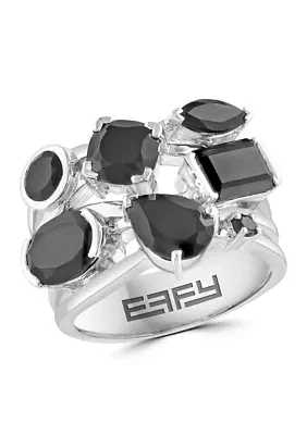 4.27 ct. t.w. Onyx Ring in Sterling Silver