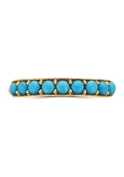 Turquoise Band Ring in 14K Yellow Gold