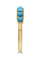 Turquoise Band Ring in 14K Yellow Gold