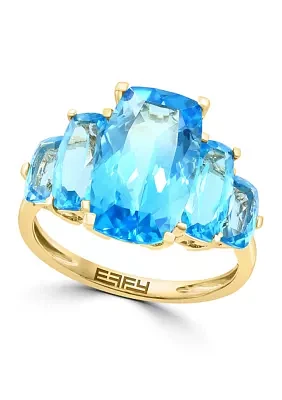 8.5 ct. t.w. Blue Topaz Ring in 14K Yellow Gold