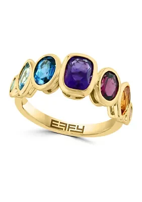 Multi Stone Ring in 14K Yellow Gold