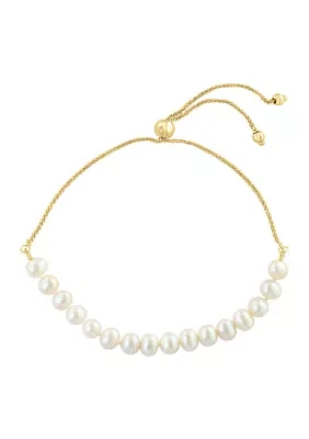 14K Yellow Gold Freshwater Pearl Bracelet