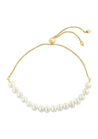 14K Yellow Gold Freshwater Pearl Bracelet