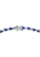 11.29 ct. t.w. Lab Grown Sapphire, 1/2 ct. t.w. Lab Grown Diamond Bracelet in 14K White Gold