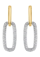 3/4 ct. t.w. Diamond Link Earrings in 14K Two-Tone Gold 