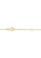  1/6 ct. t.w. Diamond Initial Necklace in Gold Plated Sterling Silver 